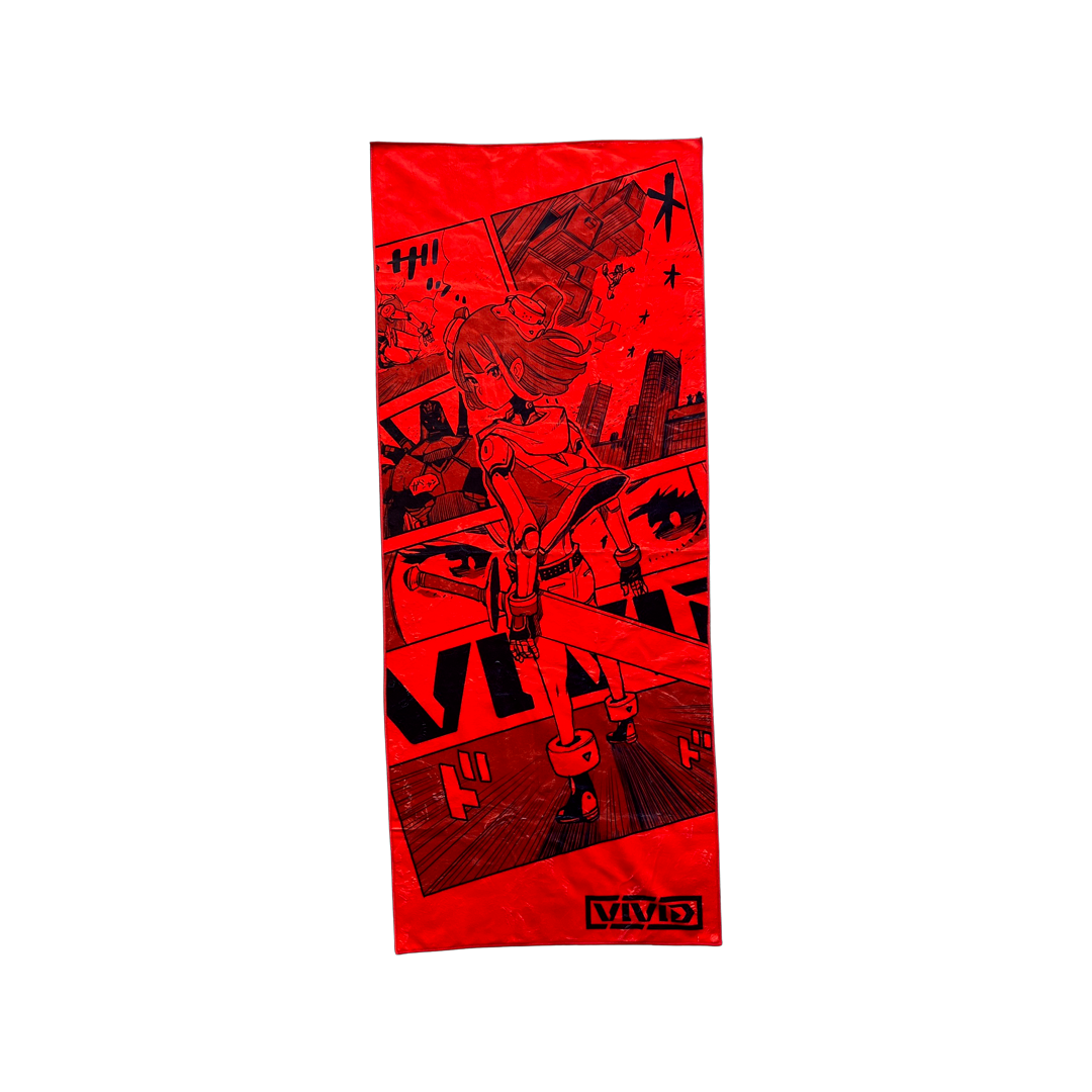 Red Manga Beach Towel